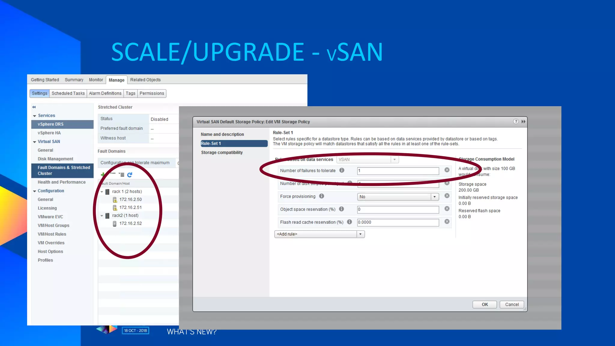 SCALE/UPGRADE - VSAN
WHAT’S NEW?
 