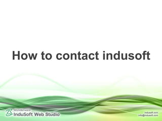 How to contact indusoft
 