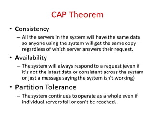 What is NoSQL and CAP Theorem