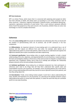 What is Normalisation Process Theory? | PDF
