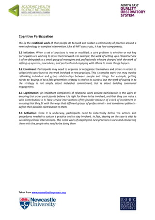 What is Normalisation Process Theory? | PDF
