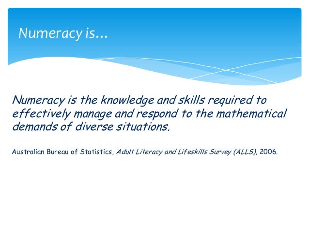 What Is Numeracy Definitions