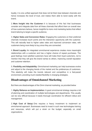What is Omni-channel Marketing? Advantages and Disadvantages | DOCX