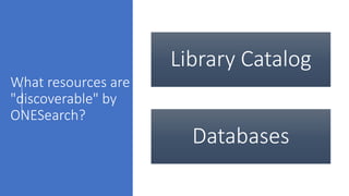 What is one search? | PPT
