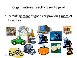 Copyrights©2013CVMark.AllRightsReserved.
Organizations reach closer to goal
• By making more of goods or providing more of
its service
24-08-2013 8
 