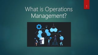 What is Operations
Management?
1
 