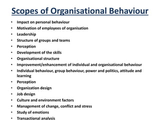 What is organizational behaviour