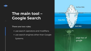Open Source Intelligence Search Examples What is Open Source Intelligence (OSINT) | PDF
