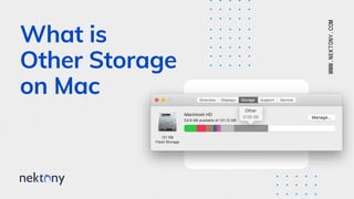 What is
Other Storage
on Mac
WWW.NEKTONY.COM
 