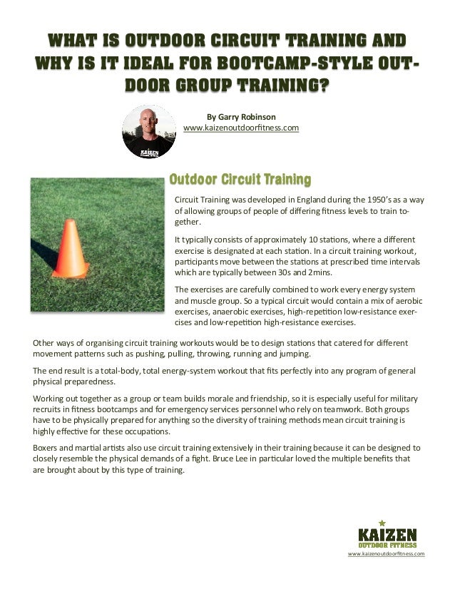 What is Outdoor Circuit Training and Why is it Ideal for BootcampStyle Outdoor Group Training?