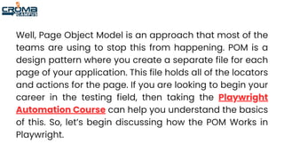 What is Page Object Model (POM) in Playwright Automation.pdf