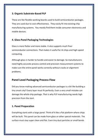 What Is Panel Level Packaging (PLP) Types, Benefits, Process ...