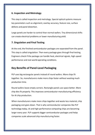 What Is Panel Level Packaging (PLP) Types, Benefits, Process ...