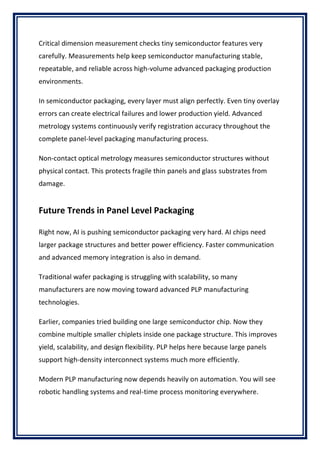 What Is Panel Level Packaging (PLP) Types, Benefits, Process ...