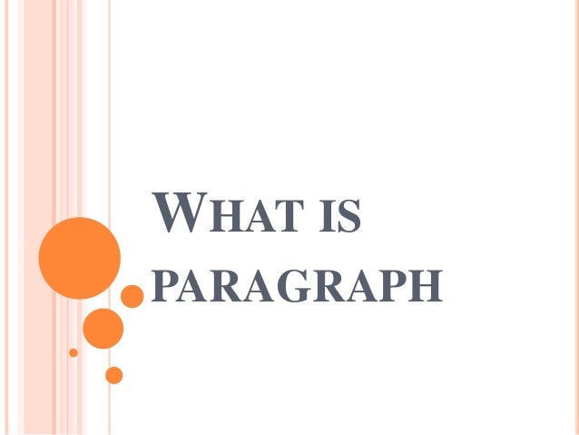 What is paragraph