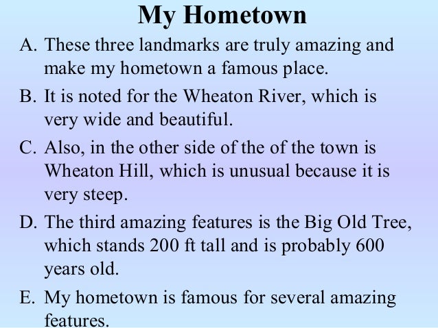 what is paragraph my hometown essay