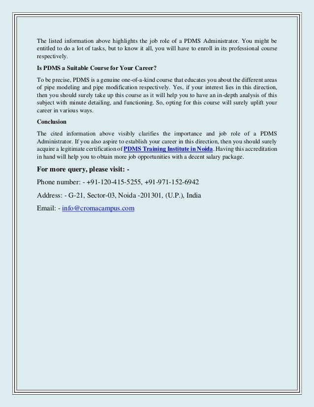 What Is PDMS Administrator 