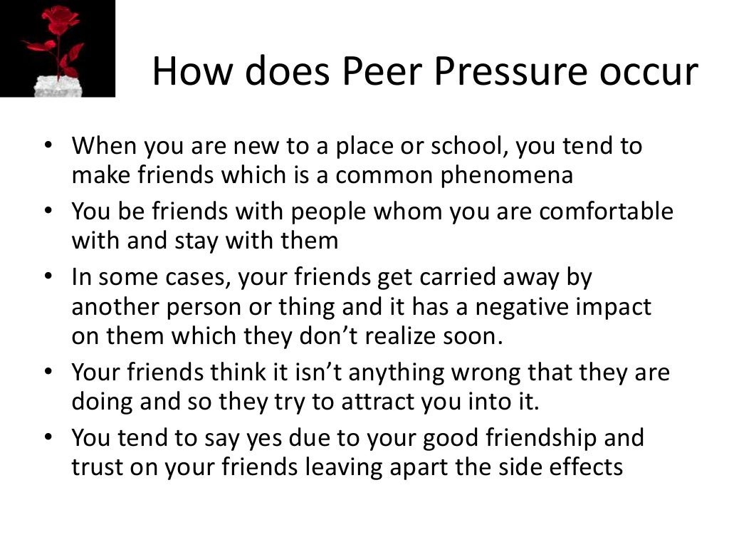 thesis for peer pressure