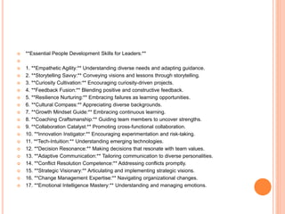 WHAT IS PEOPLE DEVELOPMENT AND THE BENEFIT | PPT