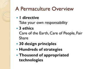 What is permaculture I and II