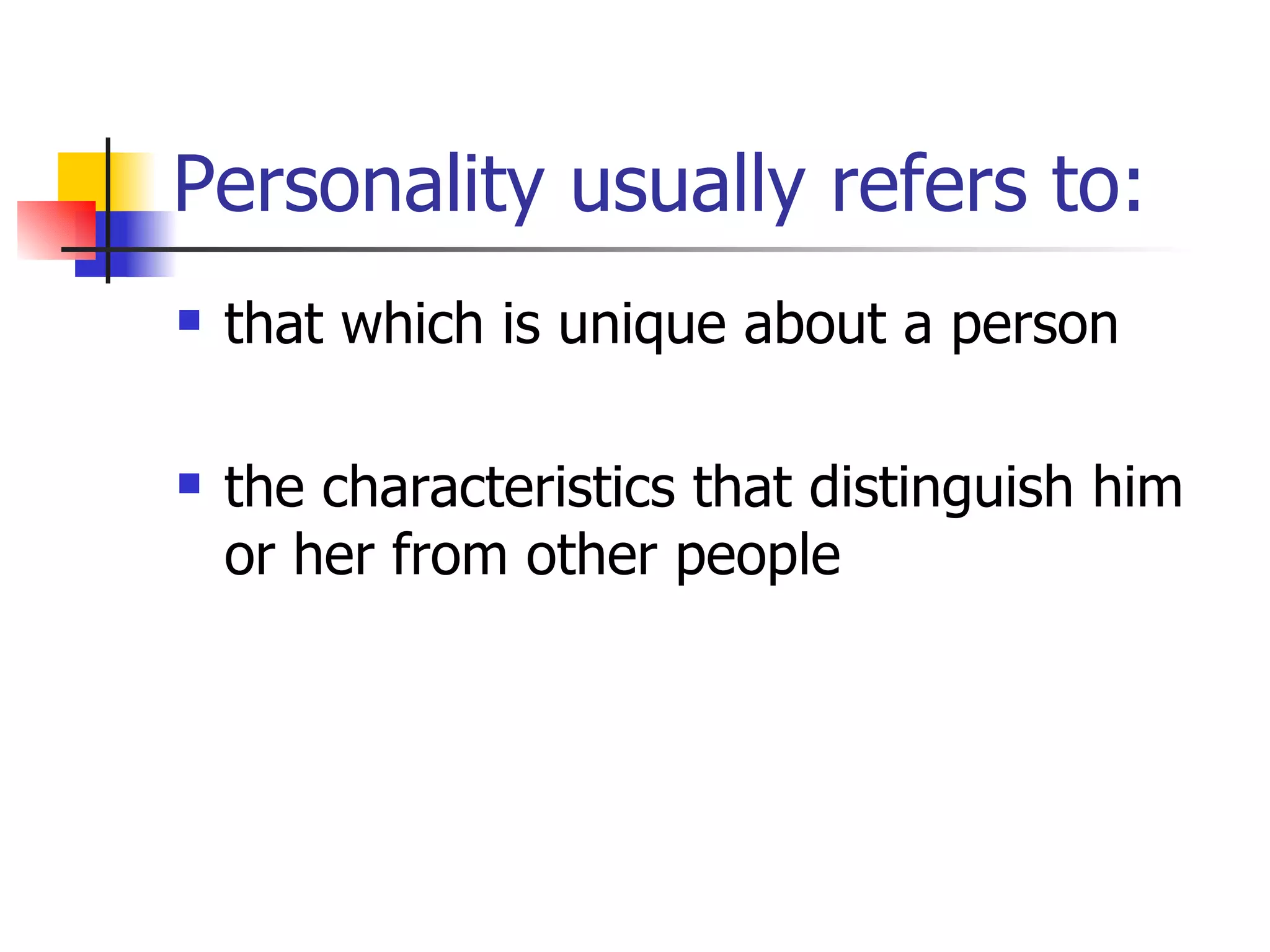 What Is Personality? | PPT