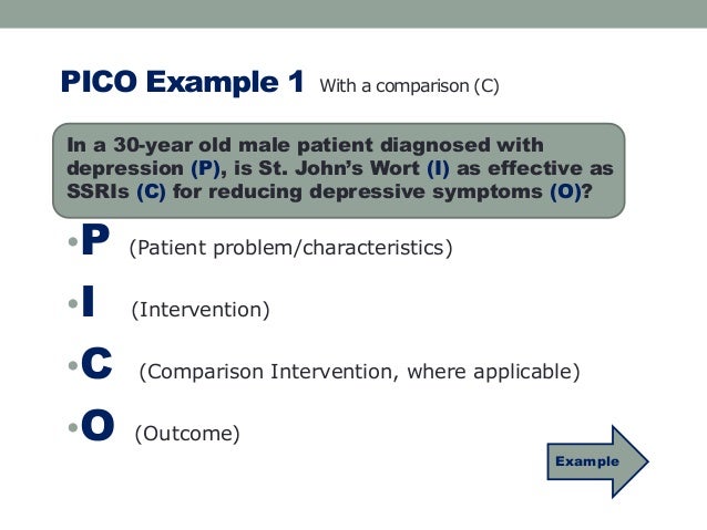 understanding pico and clinical question Using the pico format can help you design an answerable clinical foreground question dynamed a clinical reference tool created by physicians for physicians and other healthcare professionals for use primarily at the 'point-of-care' with clinically-organized summaries. understanding pico and clinical question Using the pico format can help you design an answerable clinical foreground question dynamed a clinical reference tool created by physicians for physicians and other healthcare professionals for use primarily at the 'point-of-care' with clinically-organized summaries.