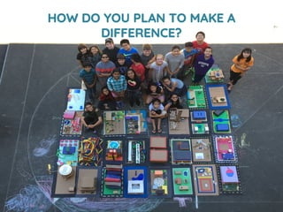 HOW DO YOU PLAN TO MAKE A
DIFFERENCE?
 