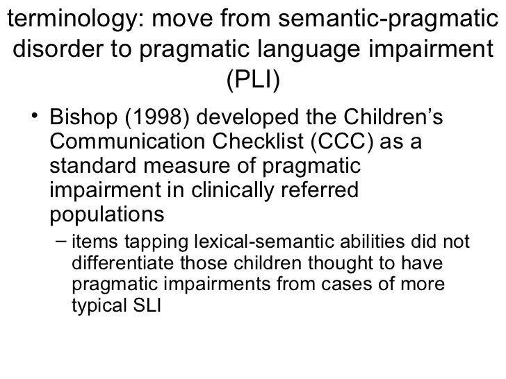 What Is Pragmatic Language Impairment 