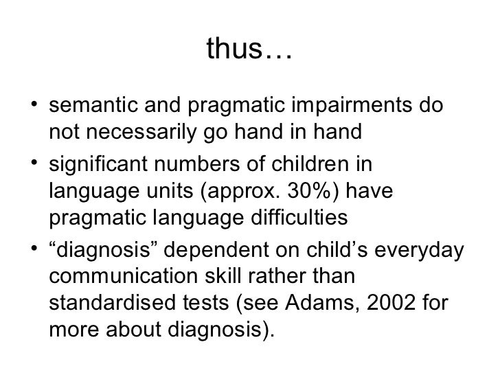 What Is Pragmatic Language Impairment 
