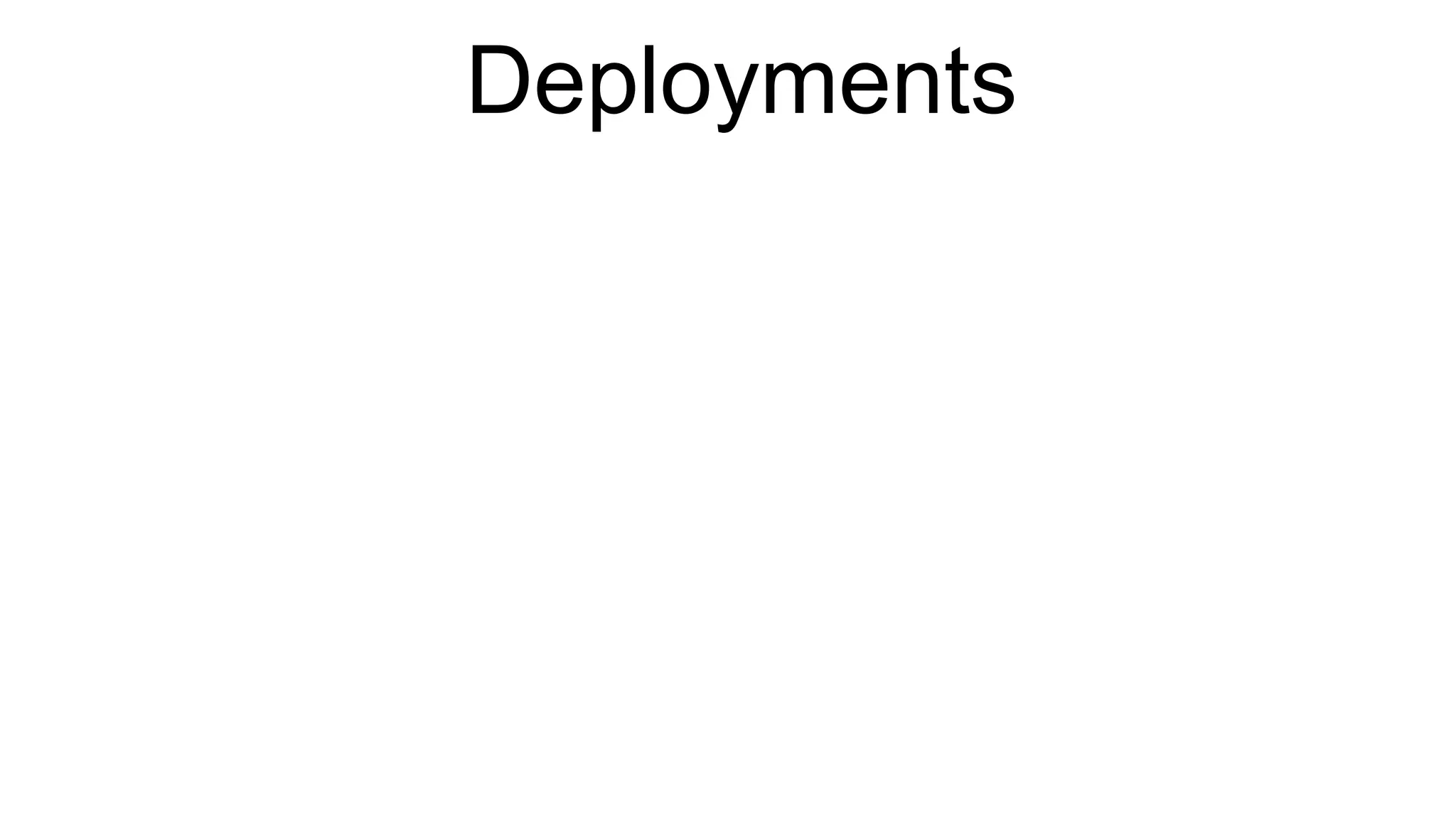 Deployments
 