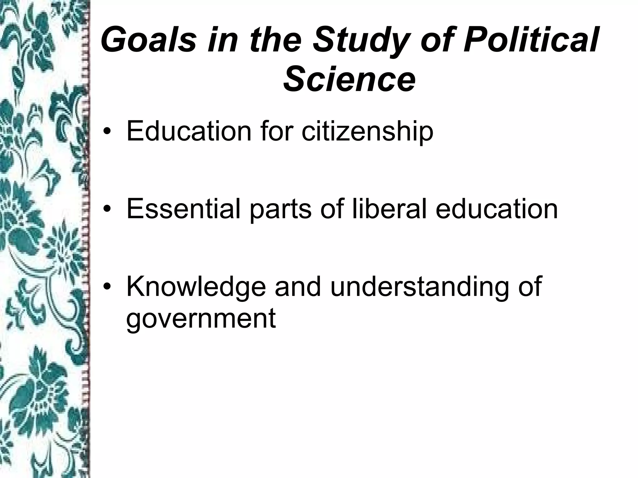 What is political science PPT
