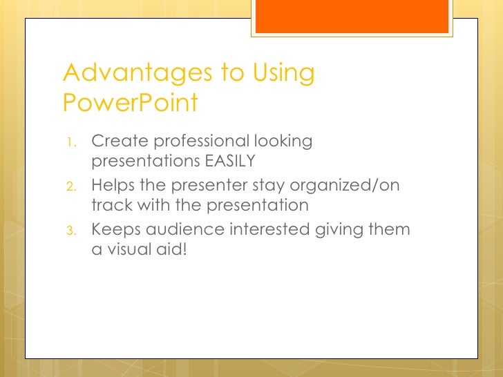 advantages using powerpoint presentation
