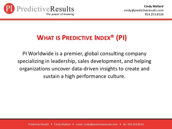 Predictive Index