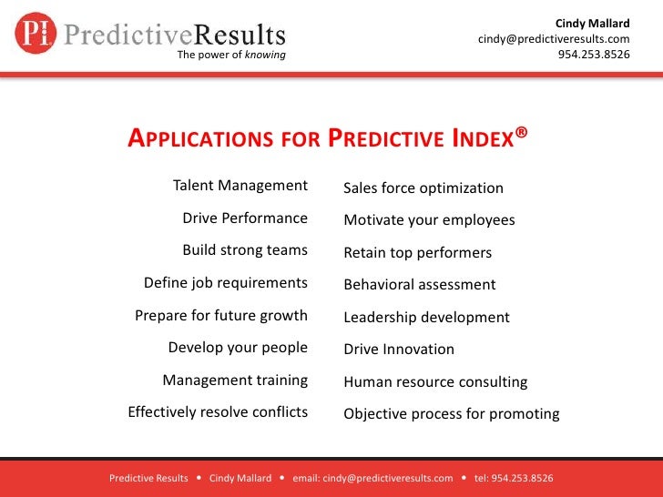 What Is Predictive Index?