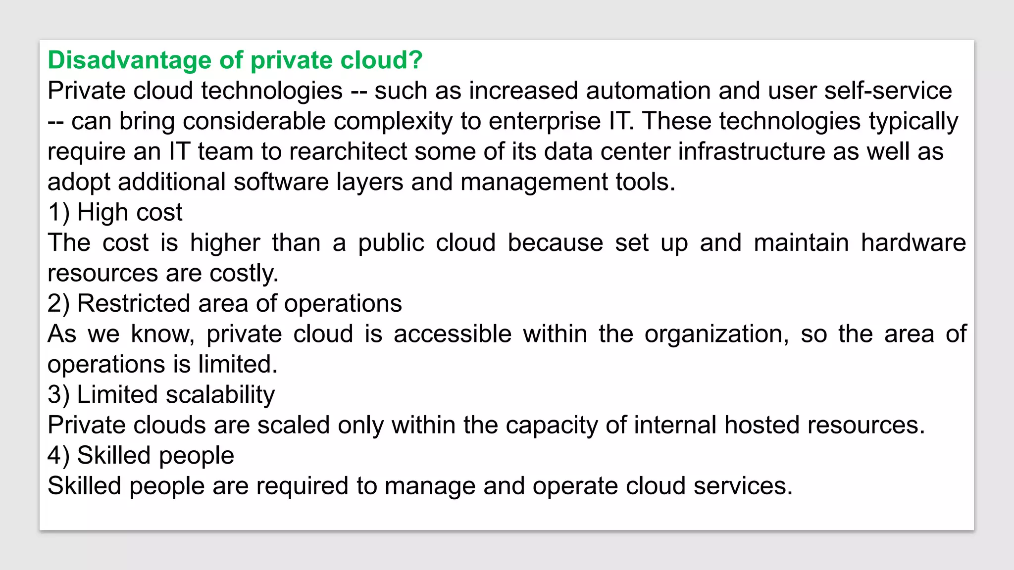 What is private cloud Explained | PPTX
