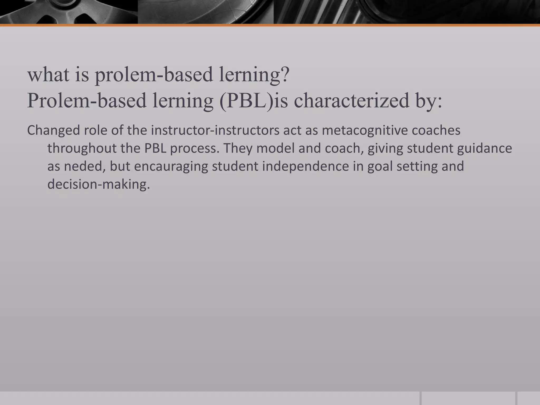 What is problem based learning | PPT