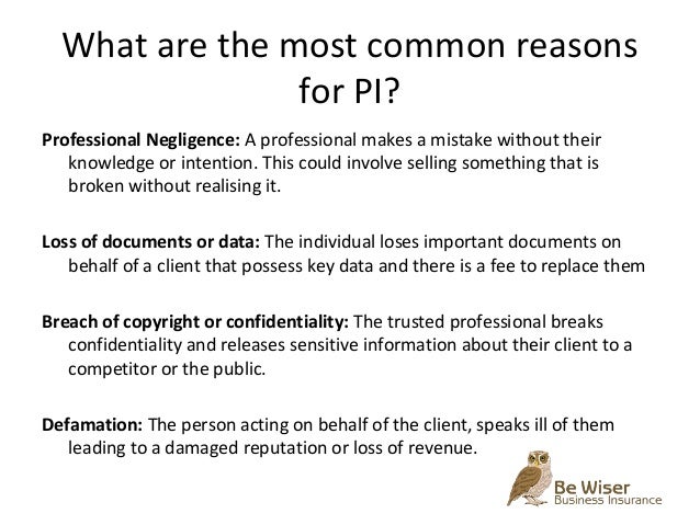 What is professional indemnity insurance?