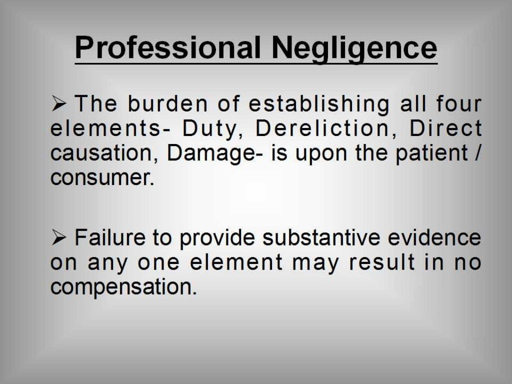 What is professional negligence