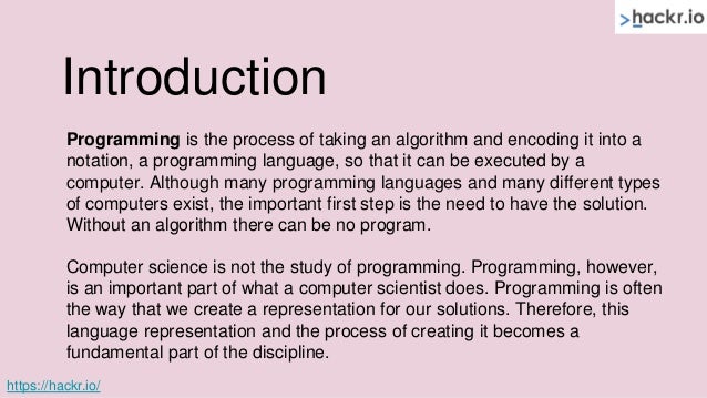 What is programming what are its benefits