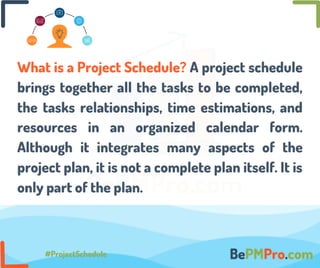 What is project scheduling presentation
