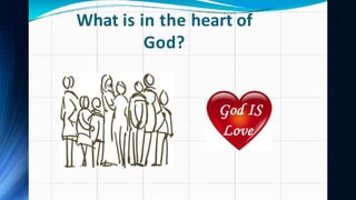 What is in the heart of
God?
 