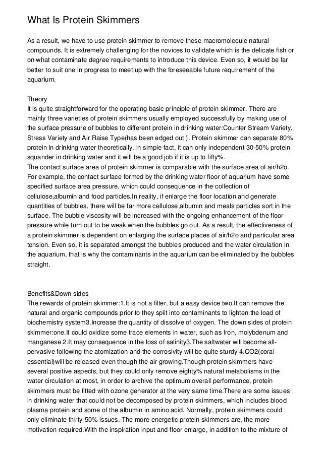What Is Protein Skimmers