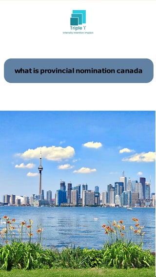 what is provincial nomination canada
 
