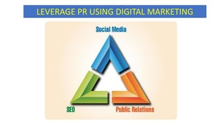 LEVERAGE PR USING DIGITAL MARKETING
 