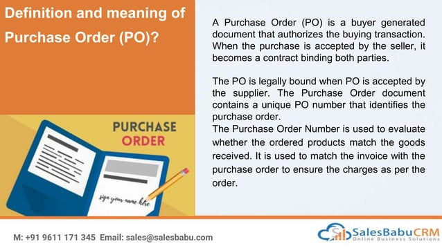What is Purchase Order? Definition, Meaning, Creation and Presentation ...