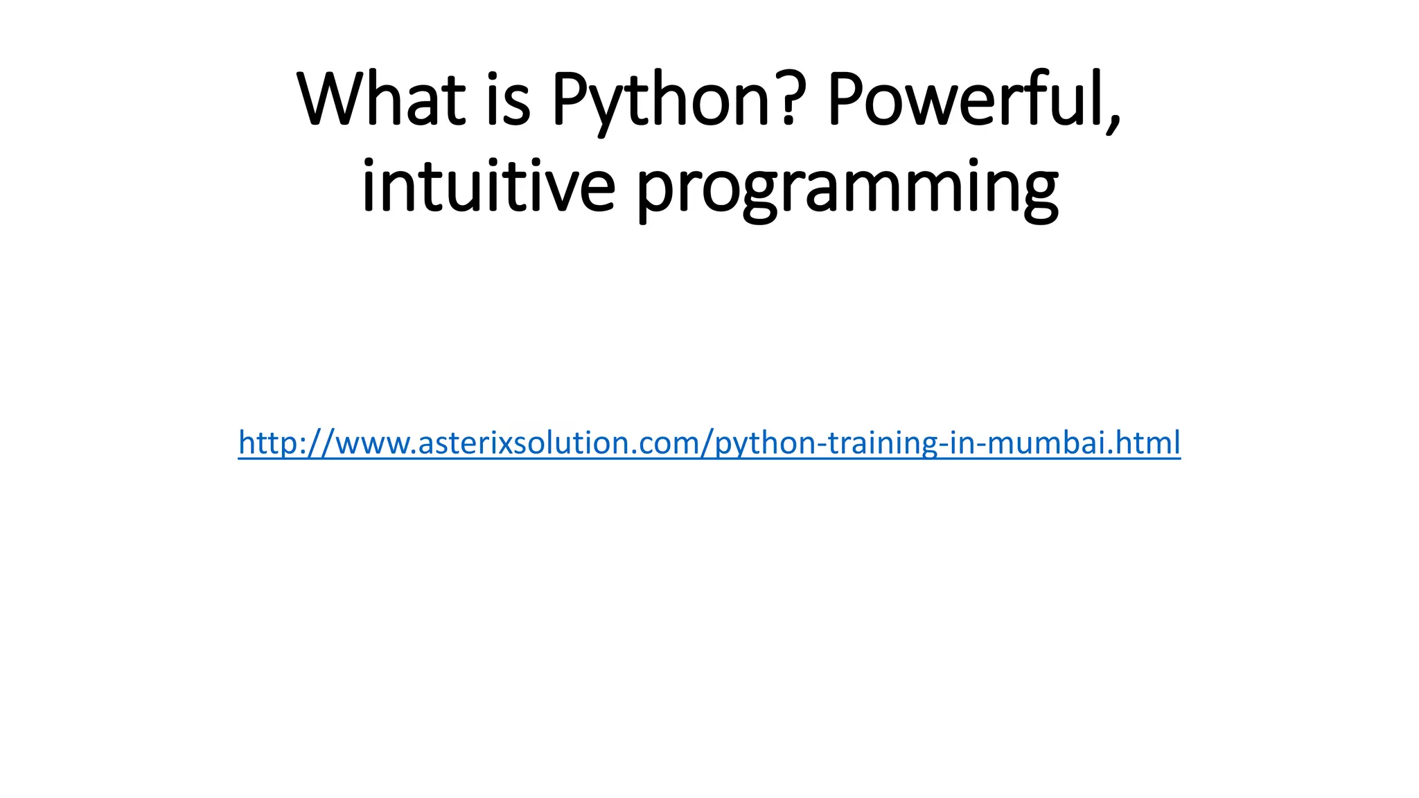 What is python | PPT