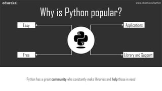 What is Python? | Edureka | PDF