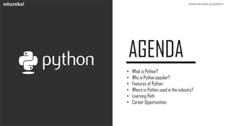What is Python? | Edureka | PPT