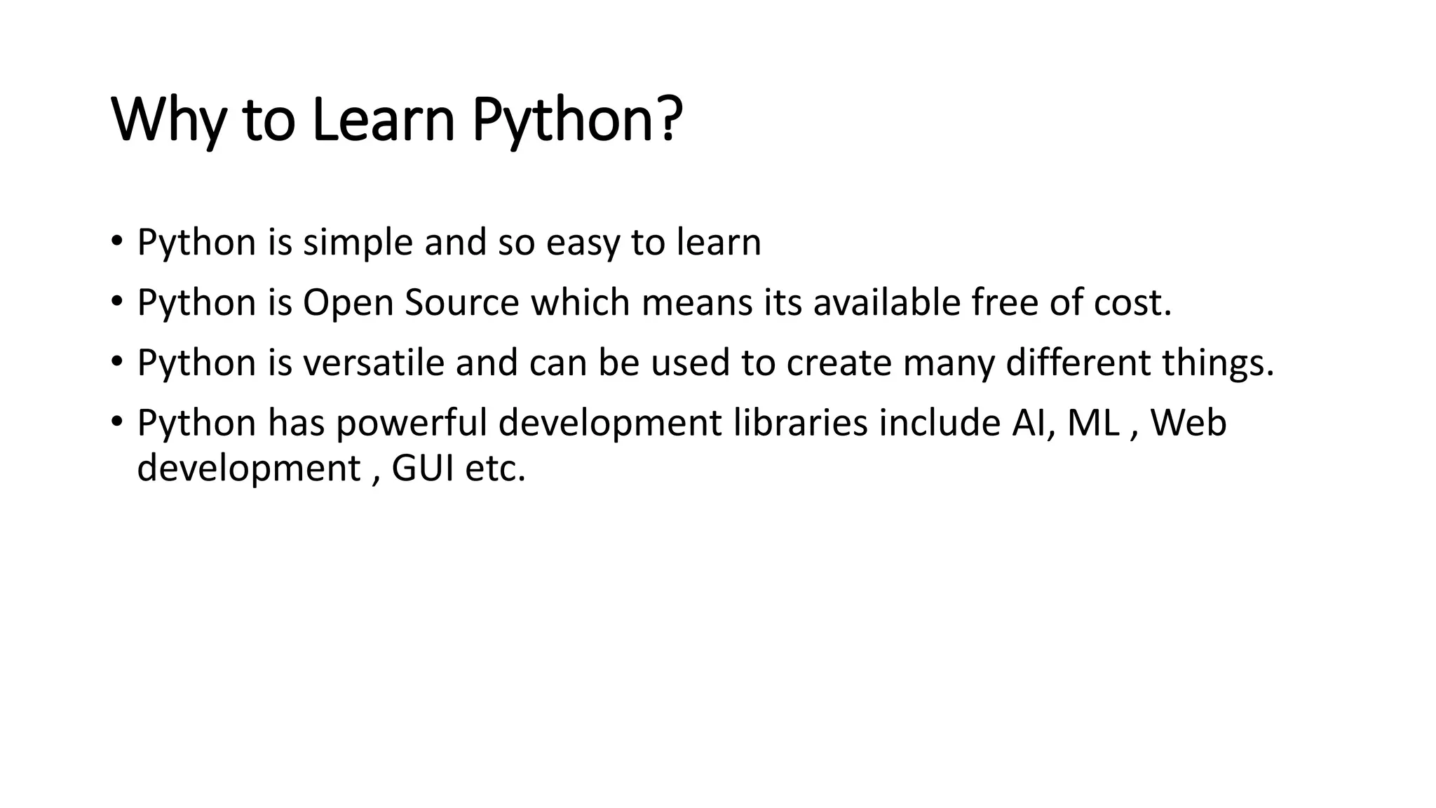 What is Python Programming for Beginners | PPT