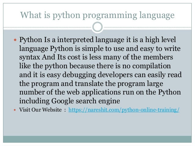 What is python programming